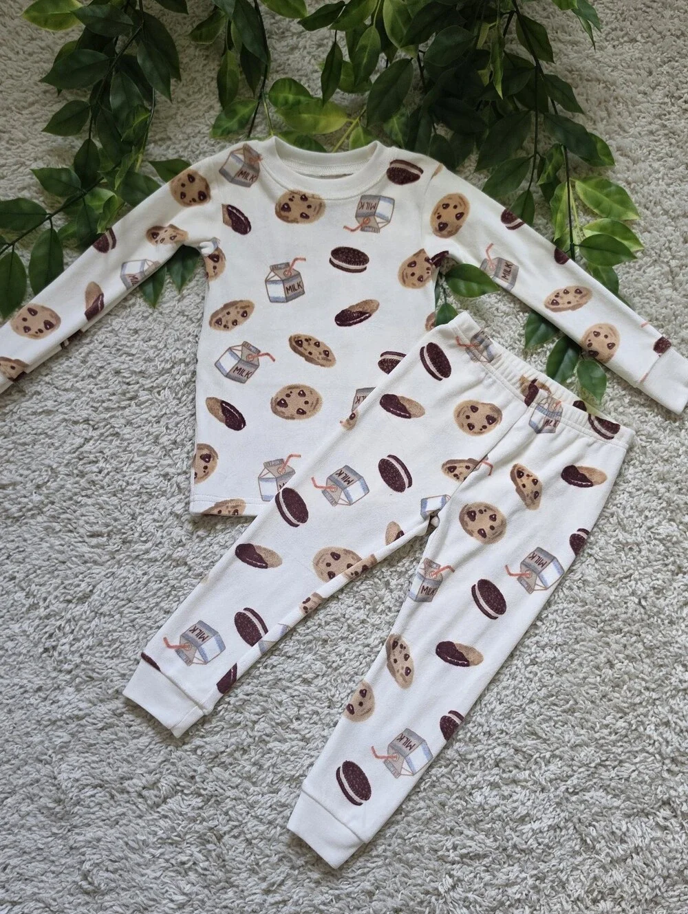 Toddler Boy Milk & Cookies Pajama Set (2T)